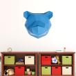 Vinilos decorativos 3D- Vinilo 3D origami oso azul - ambiance-sticker.com